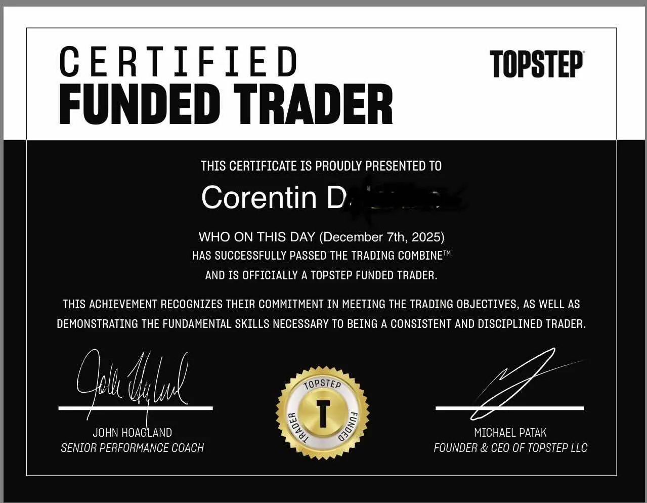 Certified Funded Trader